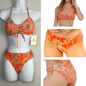 NEW Body Glove Bikini in Sunset Print Nuevo Contempo Bottoms Baby Love Top Small